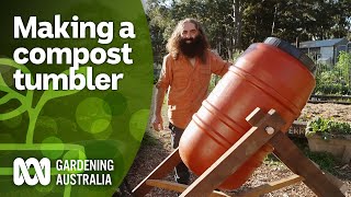 How to make a compost tumbler for easy composting  DIY Garden Projects  Gardening Australia [upl. by Palermo]