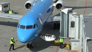 HD KLM Cityhopper Fokker 70 pushback amp departure at Zurich Airport  19032016 [upl. by Lourie421]