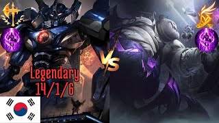 Top Aatrox vs Urgot  KR Master Patch 142 ft DK Thanatos [upl. by Deragon]