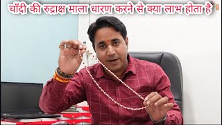 Silver Rudraksha Mala Powerful Benefits  Rudraksh Benefits  Astro india Kheteshwar Rudraksh [upl. by Krystle989]