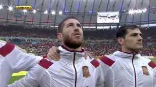 La roja Himno nacional Chile VS España mundial 2014 [upl. by Sheeb]