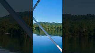 On way to fishing 🎣 2nd Lake Old Forge NY 🛥️ adk boatlife fyp fishing adirondacks mountians [upl. by Naerad]