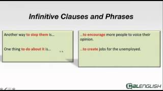 Infinitive Clauses and Phrases [upl. by Yenalem]