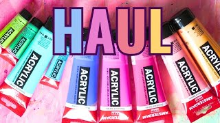 Art Haul Amsterdam Acrylic Paint amp Swatches [upl. by Vorster]