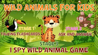 Wild Animals For Kids  Ask and Answer  I Spy Game for Kids  4K [upl. by Erika96]