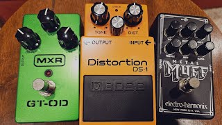 Overdrive VS Distortion VS Fuzz PEDAL COMPARED [upl. by Yniar]