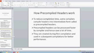 PreCompiled Headers [upl. by Ayocat252]