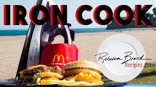 How to Cook A McDonalds Big Mac Hamburger with an Iron [upl. by Yenolem444]