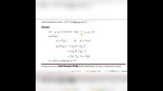 Homomorphic image of cyclic group is cyclic  166  By Abid Hussain Khilji [upl. by Calandria]