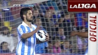 Gol de Isco de penalti 11 en el Levante UD  Málaga CF  HD [upl. by Betty]