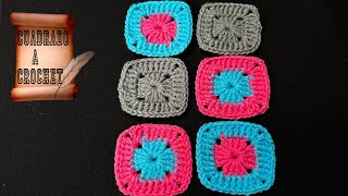 PASO A PASO PARA TEJER CUADRADO A CROCHET [upl. by Yattirb]