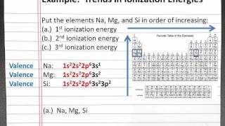 CHEMISTRY 101 Trends in Ionization Energies [upl. by Ssecnirp]