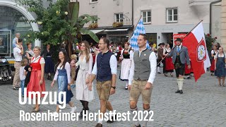 Herbstfest Rosenheim 2022  Festumzug und Einzug auf die Wiesn [upl. by Arella]