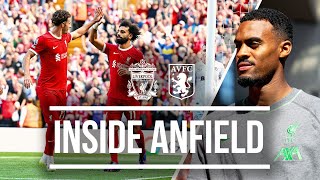 INSIDE ANFIELD Liverpool 30 Aston Villa  Szoboszlai goal amp Gravenberch reacts to YNWA [upl. by Yenahpets]