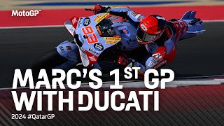 Marc Marquez Ducati debut at Lusail from the inside 👀  2024 QatarGP [upl. by Manolo]