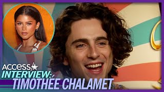 Timothée Chalamet Credits Zendaya For Inspiring His Bold ‘Wonka’ Fashion [upl. by Humbert955]