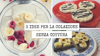 3 IDEE PER LA COLAZIONE fit veloci e vegan  Gallette al cioccolato Frullato Toast proteico [upl. by Poppo]