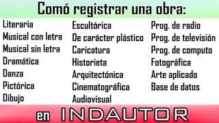 Registrar Obras en INDAUTOR [upl. by Ellierim722]