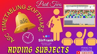 aSc Timetabling Software  Part 2 Adding Subjects or Learning Areas in asc timetables [upl. by Sudderth]