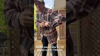 Try On Legendary Whitetails Buck Camp Flannel Shirt [upl. by Kcirderfla]