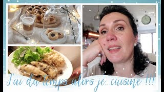 Vlog famille du 26 février  sablés croustimoelleux à la confiture et quenelles à la forestière [upl. by Eudo]