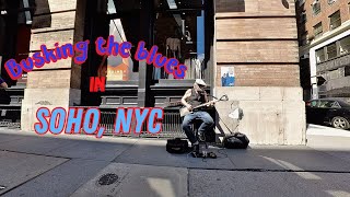 Busking the blues in SoHo NYC [upl. by Sherfield]