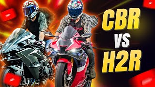 H2R VS CBR RRR 😱😨  SHOCKING RESULTS  ZS MOTOVLOGS [upl. by Eetnod599]