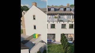 Fawcett Lane Wortley  7 houses residential development  3D CGI Animation [upl. by Anh]