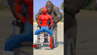 GTA V WHEN SPIDERMAN LEG FRACTURE PART 5 shorts  Maheshwar Gamerz [upl. by Christen]