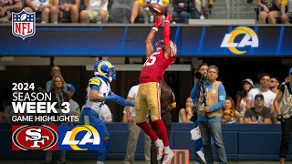 San Francisco 49ers vs Los Angeles Rams Game Highlights  NFL 2024 Season Week 3 [upl. by Namyh]