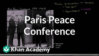 Paris Peace Conference and Treaty of Versailles  The 20th century  World history  Khan Academy [upl. by Neleh]