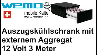 Auszugskühlschrank IndelB TB30AM drawer mit extermen Aggregat Leitungsverlängerung Trennkupplung 12V [upl. by Small]