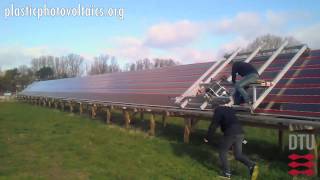 Installation of flexible organic solar cells [upl. by Eolhc]