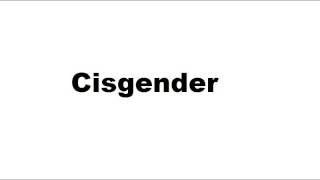 What does cisgender mean [upl. by Innoc]