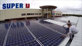 Installation de 2 carports photovoltaïque en autoconsommation  Super U Wittelsheim [upl. by Gingras275]