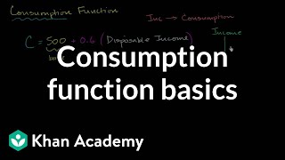 Consumption function basics  Macroeconomics  Khan Academy [upl. by Ladd]