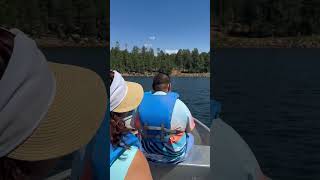 Boating on woods canyon lake near Payson to enjoy cool weather [upl. by Digirb729]