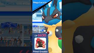 SOLO MEGA LUCARIO RAID with only Primal GROUDON Challenge [upl. by Drake230]