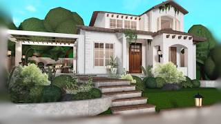 Building a Realistic Mediterranean House in Bloxburg [upl. by Nodyarb]