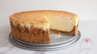 THE BEST BAKED CHEESECAKE  No Cracks [upl. by Aneloc725]