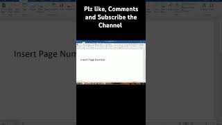 Insert Page Number In Word msoffice microsoftoffice msword [upl. by Ocirederf]