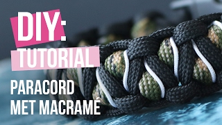 Sieraden maken Paracord bracelet met macramé ♡ DIY [upl. by Shepp55]