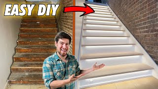 Dramatic Stair Makeover with Animated LEDs  Surprisingly Easy [upl. by Yeslah]