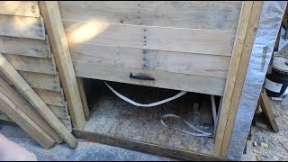 Wooden Roll Up Door and Hinge Making  5 Pallet Shed from FREE materials [upl. by Hepza]