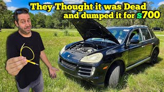 I Bought a Dead Porsche SUV for 700 and Fixed it with a Wire [upl. by Mandle101]