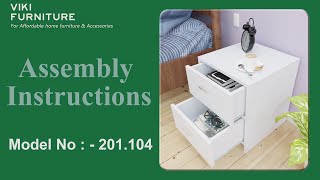 VikiFurniture Bedside Table Assembly Instruction Video  Model201104 [upl. by Ellennoj5]