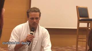 Sam Heughan talks Outlander 4 new villain in Rome [upl. by Sivrep]