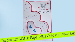 Handgemachte Karte für Papa zu Vatertag basteln Geschenk Ideen [upl. by Devondra]