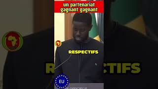 short senegal diomayefaye veut un partenariat gagnant avec l unioneuropéenne [upl. by Ynnam]