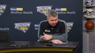 Full Press Conference Following Towson Mens Basketballs Loss to The University of Delaware [upl. by Zelle548]